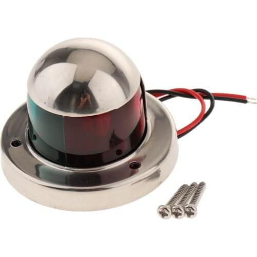 Marine Bow Boat Yacht Navigation Red & Green Light 12V Stainless Steel