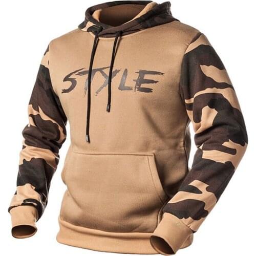 Autumn Winter Camouflage hoodies men fashion Hip hop Streetwear harajuku printing hoodies male sweatshirts Fleece sweatshirt men