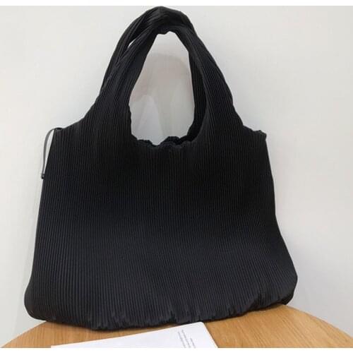 2021 New Fashion Pleated Tote Bag for Ladies Large Capacity Cloth Handbag Hand Shopping Bag Purses and Handbags Luxury Designer