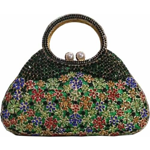 New Nigeria ladies metal hollow crystal clutch handbags ladies handbags luxury ladies bags designer elegant handbags