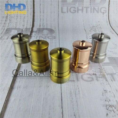 Wholesales price 50pcs/lot industrial rose gold finished Aluminum vintage Style Edison Lamp Holder Pendant Light E27 Sockets
