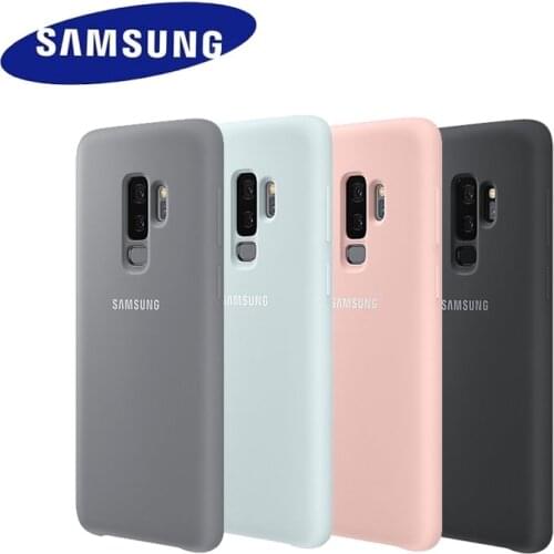 Original Samsung Galaxy S9 S9 PLUS S9+ Silicone Silky Cover Case For EF-PG960T G9650 Soft Liquid Cover Fundas Anti-knock Case