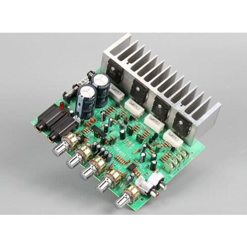 250W*2 Audio Amplifier board HIFI stereo amplification digital reverb power amplifier Tone Control