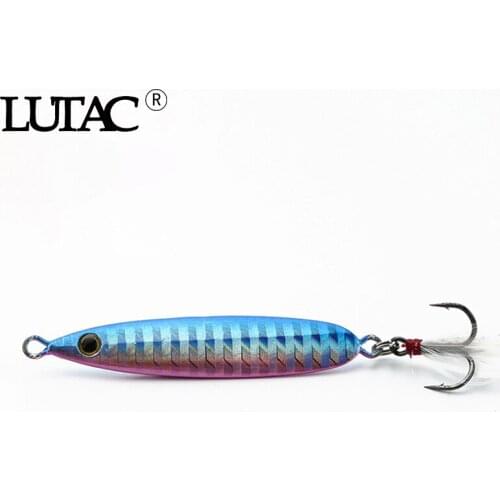 LUTAC Metal Jig 20G 6 PCS Mixed Color Artificial Bait Fishing Lure Casting Jigging Spoon Lead Fish Fishing Tackle