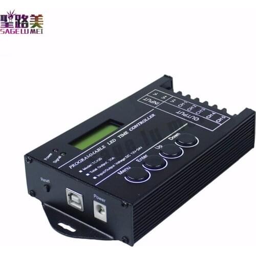 Time programable RGB LED Controller Dimmer TC420 DC12V/24V 5Channel Total Output 20A Common Anode Programmable