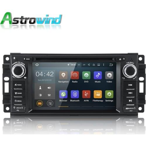 Android 7.1 System 2G RAM Car DVD Player GPS Navigation System Stereo Media Radio for Chrysler Sebring 300C Cirrus Dodge Jeep