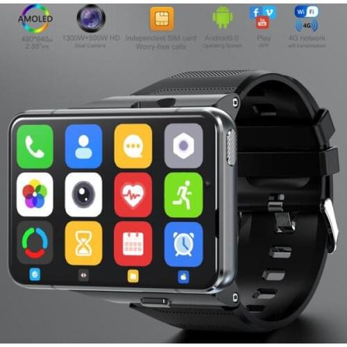 S999 4G Wifi Smart Watch Android 9.0 OS 4G 64G GPS SIM Card Heart Rate Monitor Smartwatch with IP67 Waterproof 13.0 MP Camera