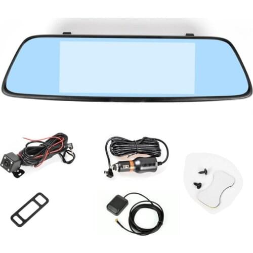 T70S 4G Network Mirror Car Camcorder With 7" IPS Touch Display Screen Car DVR Bluetooth Driving Assistance System
