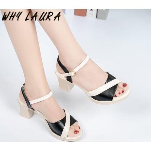 New summer 2021 color matching fish mouth shoes soft soles comfortable fairy platform high heels with womens sandals