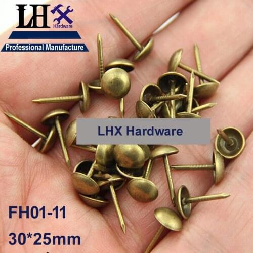 20Pcs Brozen Nail for Jewelry Box Cabinet Furniture 30*25mm DIY Family Hardware Thumbtack