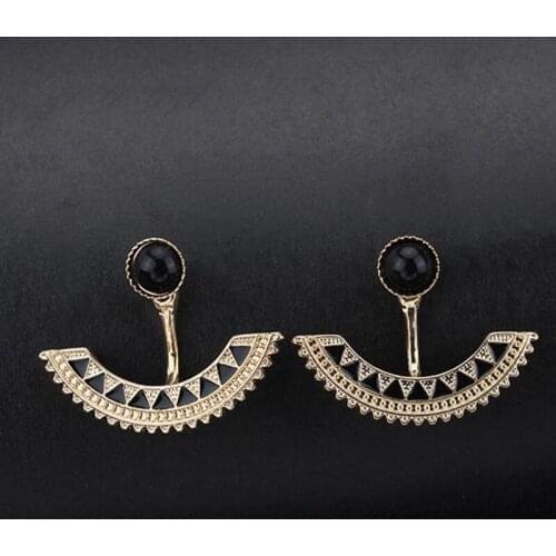 2021 Vintage Drop Earrings For Women Flower Fan Shaped Geometry Glaze Drop Oil Earrings Wedding S925 Needle Fashion Jewelry