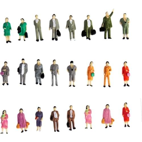 24 STANDING Model People Figures Train Platform Street Diorama Scenery Scale HO