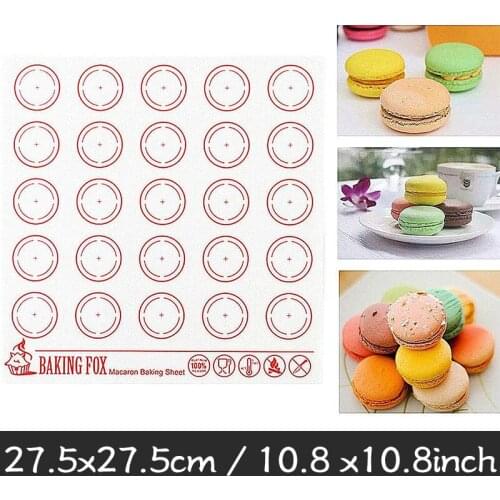 27.5cm Non-Stick Silicone Baking Mat Cookie Macaroon Pad Heat Resistant Pastry Oven Tray Liner Mini Rolling Dough Mat Bakeware