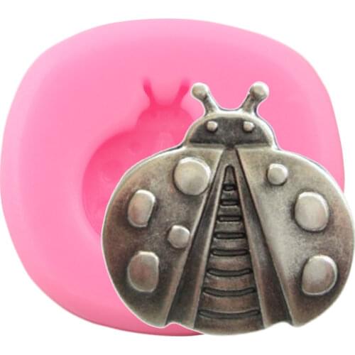 3D Ladybug Silicone Molds Candy Resin Clay Soap Mold DIY Cupcake Topper Fondant Cake Decorating Tools Chocolate Gumpaste Moulds