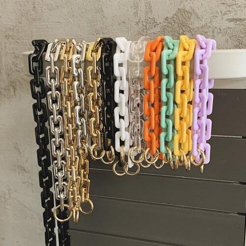 40cm/60cm/115cm Diy Bag Accessories Acrylic Bag Strap Thick Chain Cloud Shape Bag Replacement Long Short Shoulder Strap