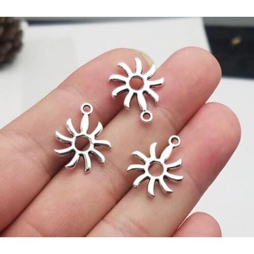 50pcs/lot--18x15mm, Antique silver plated Sun charm,DIY supplies,Jewelry accessories