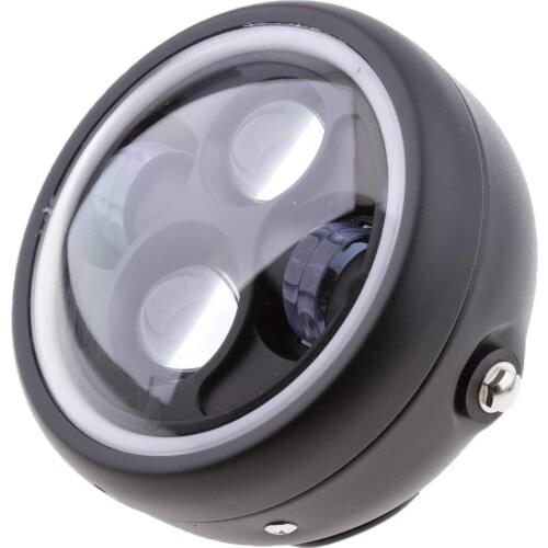 6.5' Retro Chrome Motorcycle LED Headlight Hi/Lo For Cafe Racer