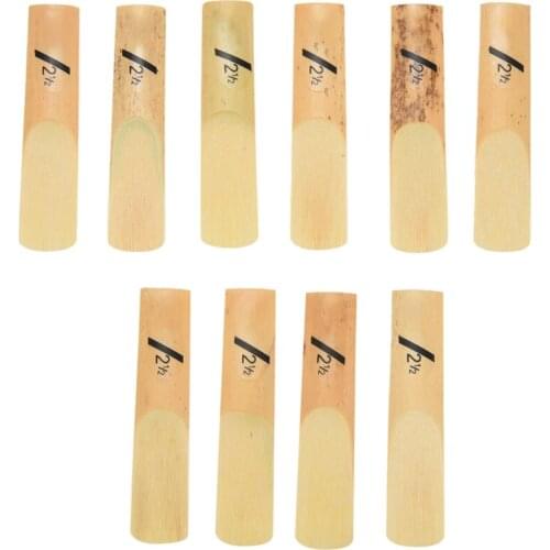 10Pcs Alto Saxophone Sax Reeds Classic Alto Reed For Riyin Saxophone 2.5 Strength 2 1/2 Music Xmas Gift Musical Instruments