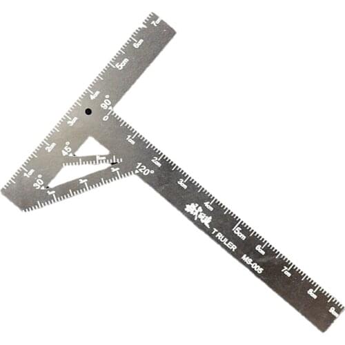 Cutting Scribed Line Stainless Steel T-shaped Ruler Modeling Craft Accessory