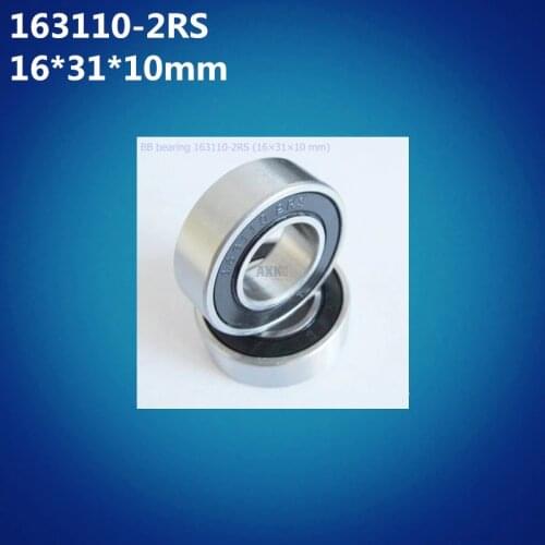 Free shipping 1pcs ABEC-5 163110 2RS (16*31*10mm) Hybrid Ceramic Bicycle Bottom Brackets & Spares 163110RS Si3N4 Ball Bearings