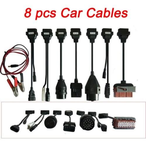 Free DHL 5pcs/Lot Adapter Cables for delphis VD ds150e CDP OBD2 OBD II Diagnostic Interface tool full set 8 Car Cables