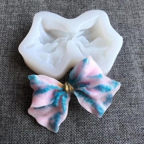 Large bow silicone mold DIY soft candy cake, plaster, clay aromatherapy wax piece epoxy resin jewelry accessories decoration mol