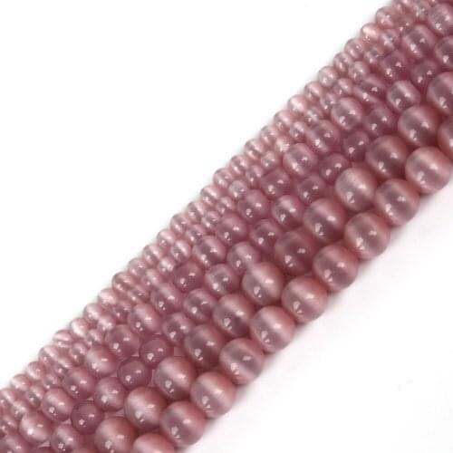 New Fashion 4/6/8 MM Cat Eye Beads Round Glass Spacer Beads For DIY Jewelry Making DIY Bracelet & Necklace