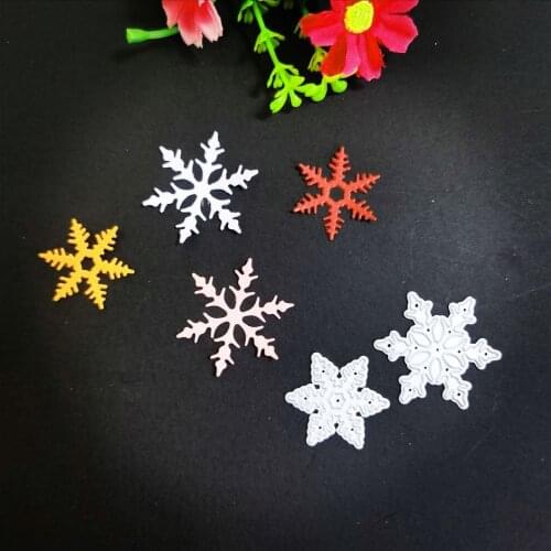 Two snowflakes can be used with various decorations,Metal Cutting Dies for DIY Scrapbooking Album Paper Cards Decorative Crafts