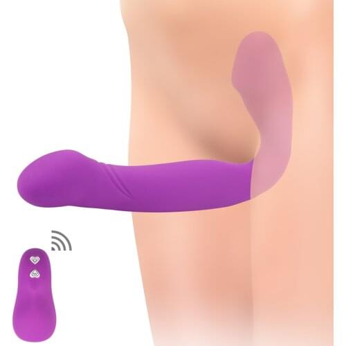 Erotic Strapless Strapon Dildo Vibrators Sexual Wireless Strap on Lesbian Double Ended Dildo Anal Plug Adult Sex Toys for Woman