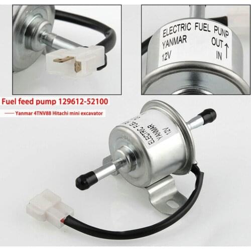 DC 12V Electronic Fuel Feed Pump Low Pressure 129612-52100 For Yanmar 4TNV88 3TNV88 Fine For Car Carburetor Motorcycle ATV 20