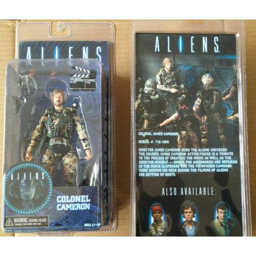 NECA Aliens Director James Cameron Colonel Colonial Marine 7" Action Figure Alien Toys