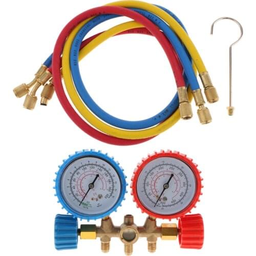 Air conditioner fluorine meter high pressure gauge vehicle refrigerator tool, tubing, dual head, air cooling test repair tools