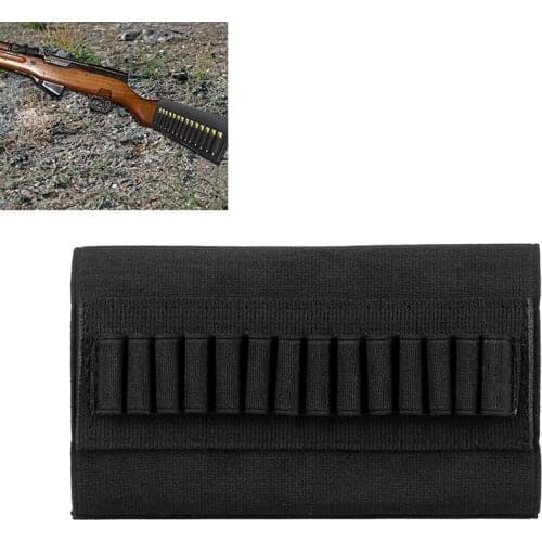 Buttstock Cartridge Holder Shell Holster Carrier Black Elastic Nylon Tactical Hunting Shooting Carrier