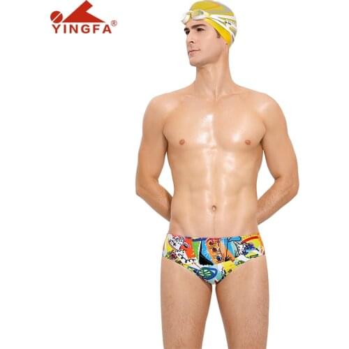 Swimming Trunk Yingfa Professional Competition Training Racing Briefs Multi Colour Waterproof Chlorine Resistant Men Swimsuit