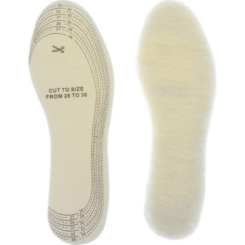 Hot! 1 Pair Thermal Thickened Unisex Winter Wool Warm Heated Insoles Warm Keeping Shoes Pad For Men And Women