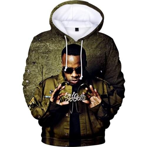 Men Hoodie Moneybagg Yo 3D Hoodie Fashion Boys/girls Hoodies Sportswear Kids Hooded Youthful Streetwear Women/Men T Kids Clothes