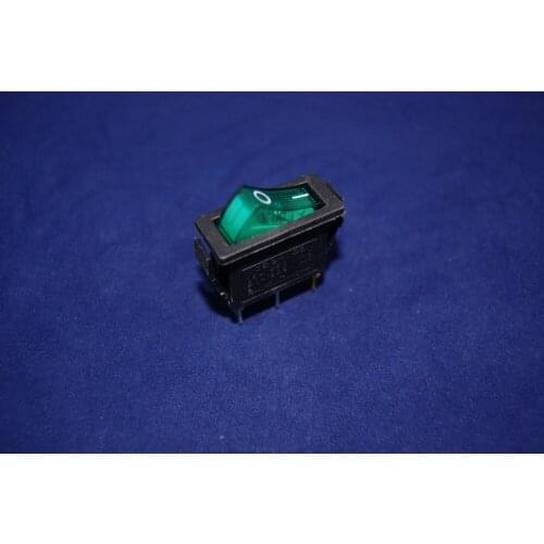 Lot of 5 Pcs Rectangle Green Light Illuminated 2 Position Rocker Switch 3 Pin 24V AC/DC Boat switch KCD3