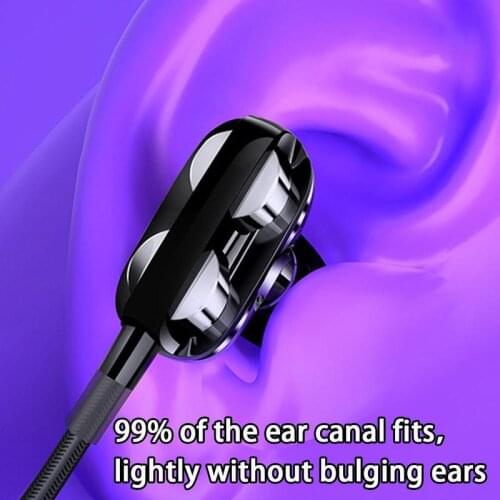 3.5mm In-Ear Headphones Earphone Stereo Quad Core Bass Headset Wired Earphone HiFi Headphones Mic