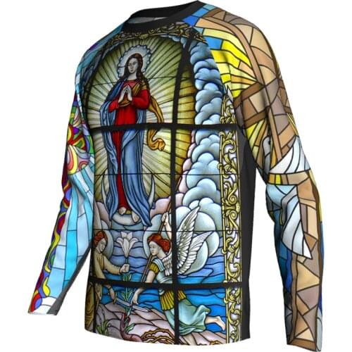 2021 New Style MTB Motocross Clothing Long Cycling Jersey Bike Sleeve Sunscreen Anti-UV Breathable Summer T-Shirt Mens Tops