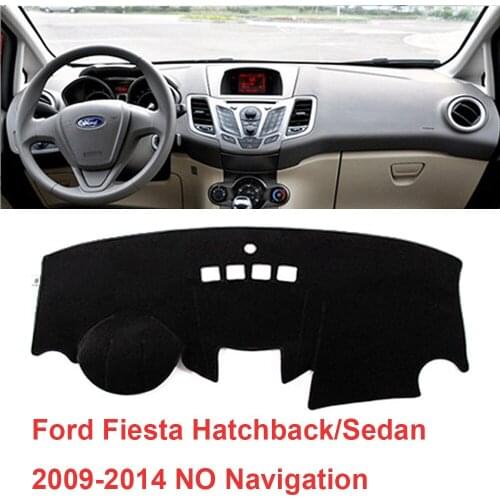 Anti-Slip Mat For Fiesta Hatchback Sedan 2009-2014 NO Navigation DashMat Sun Dashboard Mat Cover Pad Car Interio