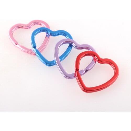 Rainbow keyring Split Key ring sky blue Star Keyrings Split Rings Flat Key rings keychain keyfob ringDIY Gift Hardware