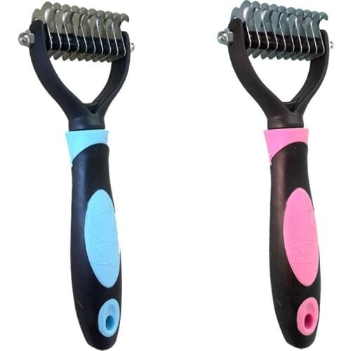 Pet Comb Double-Sided Dogs Cats Knotted Comb Hair Removal Pet Removal Comb Puppy Hair Brush Cat Dog Grooming Tools