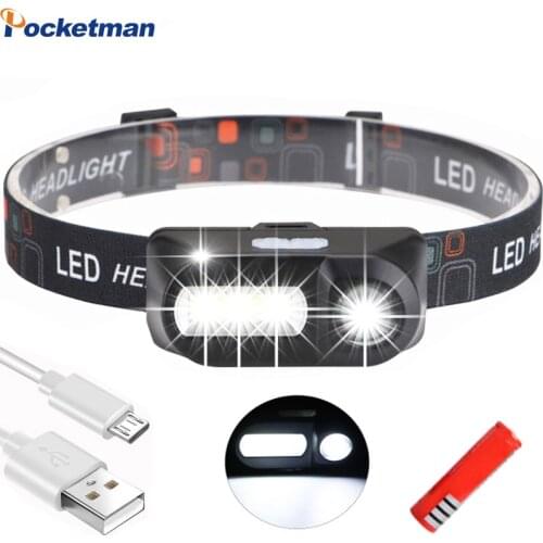 Outdoor Super Bright Headlamp XPE+COB Headlight Camping Light USB Charging Head Flashlight Waterproof 18650 Head Lamp Lantern