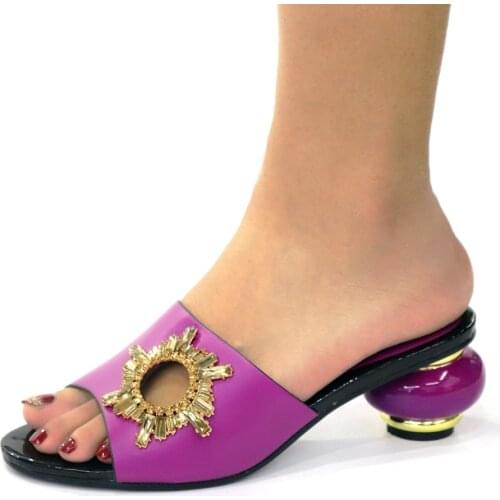 Latest Design Wedding Shoes Bride Pumps Women Shoes Women Shoes High Heel Open Toe Pumps Nigerian Women Party Pumps Slip On