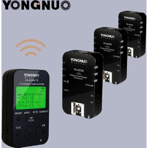 YONGNUO YN-622N-TX i-TTL Wireless Flash Controller + 3* YN-622 trigger for Nikon