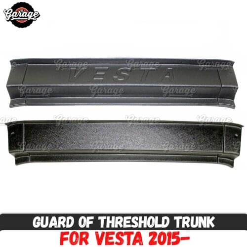 Guard of threshold trunk for Lada Vesta 2015- ABS plastic trim accessories cover protective pad in luggage car styling tuning
