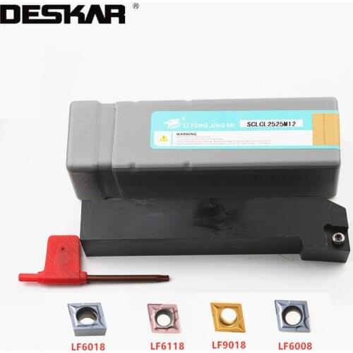 1PC DESKAR SCLCR2525M09 SCLCL2525M09 SCLCR2525M12 SCLCL2525M12 Tool Set +10PCS CCMT Carbide Inserts Lathe Cutter Turning Tools
