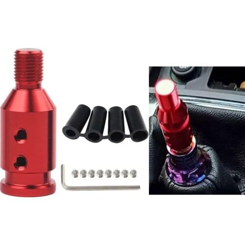 1pack Aluminum Shift Knob Adapter for BMW Non Threaded Shifters 12x1.25mm Red