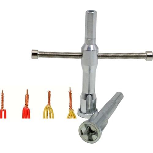2.5/4 Square Automatic 5 Wire Universal Parallel Electrical Cable Wire Quick Connector Metal Drill Bit Stripping Twist Wire Tool
