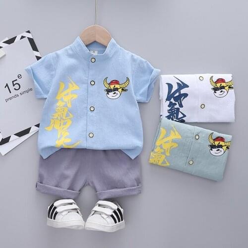 Toddler Boys/Girls Infant Summer 2021 New Cartoon Fashion T-Shirt+Pants 2pc Clothes Cotton Outfits Childrens Wear Ropa Bebe